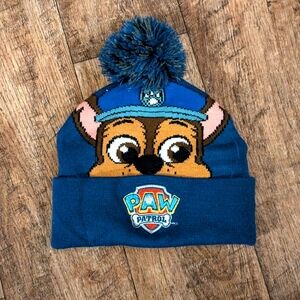 Set of 2 toques (Chase Paw Patrol and "Cool") and long mittens kids size 2-5